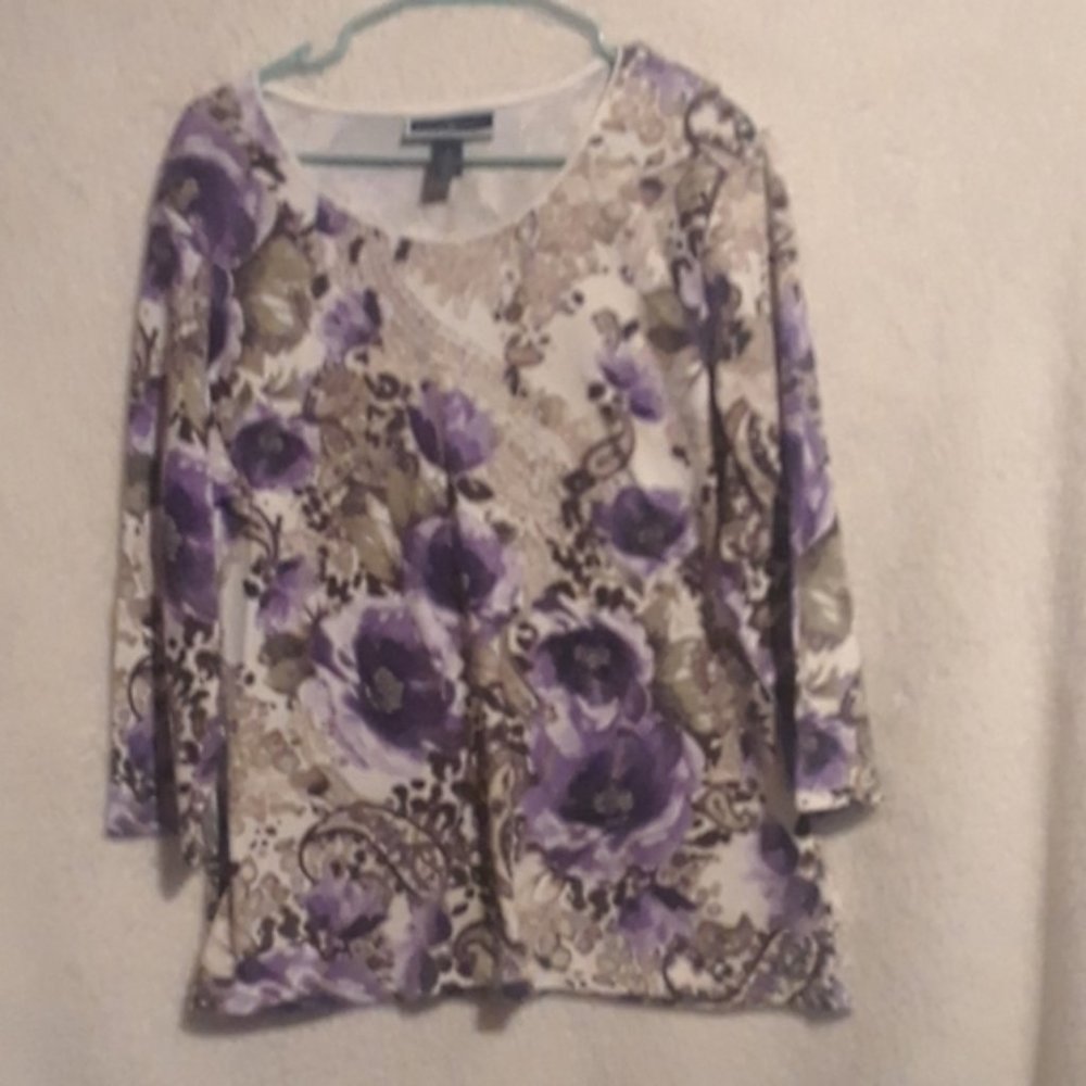 Karen Scott Long Sleeve top Size XL